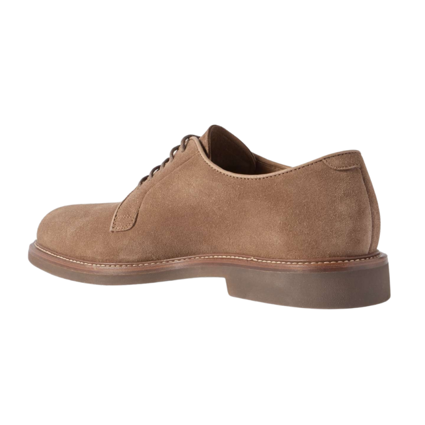 Derbies BRUNELLO CUCINELLI cuir veau daim marron clair