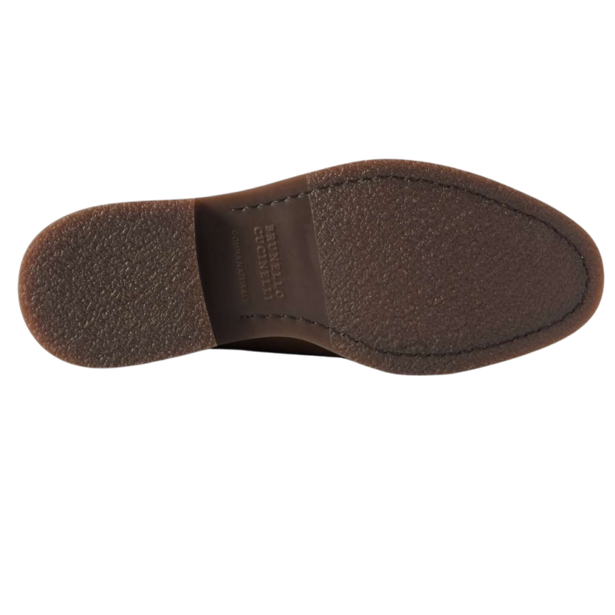 Derbies BRUNELLO CUCINELLI cuir veau daim marron clair