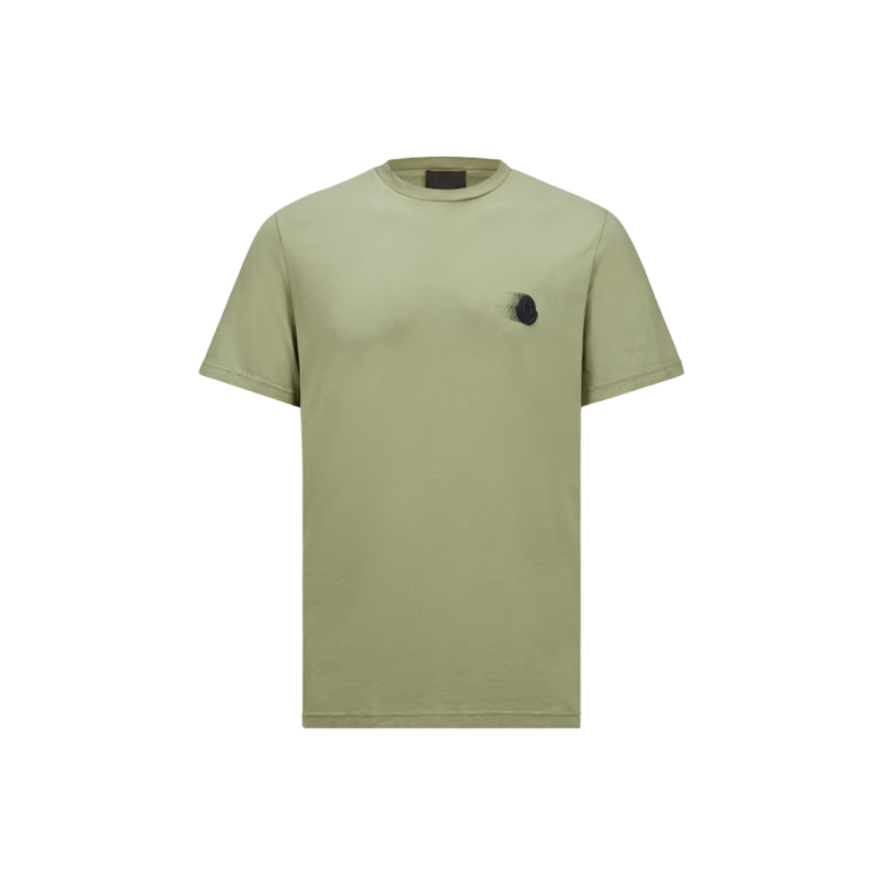 T-shirt col rond coton vert...