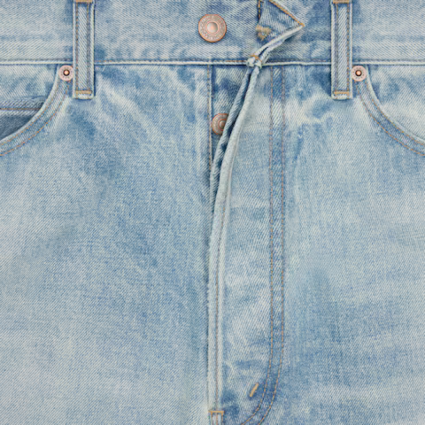 jean loose CELINE Wesley denim rider wash bleu clair