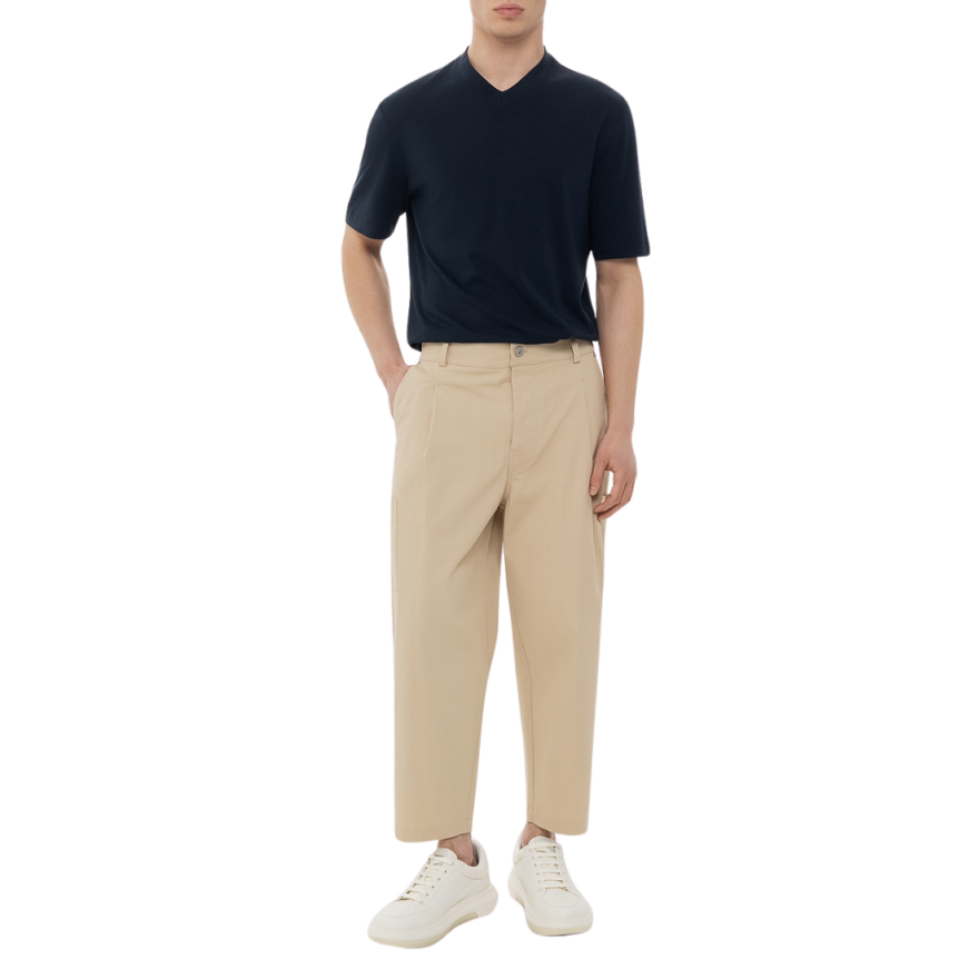 T-shirt BRUNELLO CUCINELLI col rond coton bleu marine