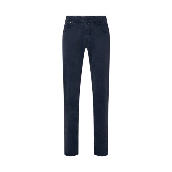 Pantalon JACOB COHEN Bard sergé stretch lyocell coton bleu marine 5 poches