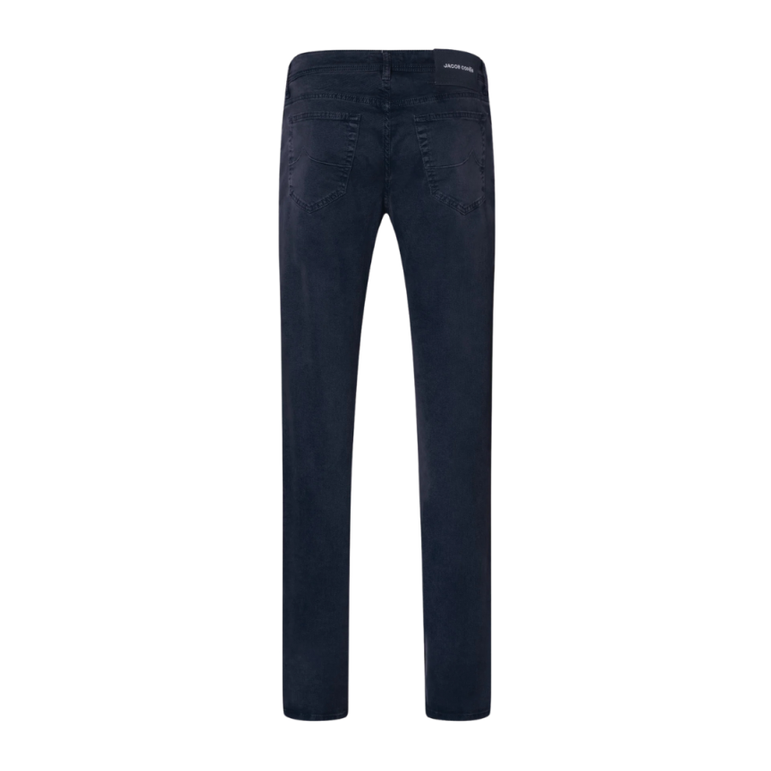 Pantalon JACOB COHEN Bard sergé stretch lyocell coton bleu marine 5 poches