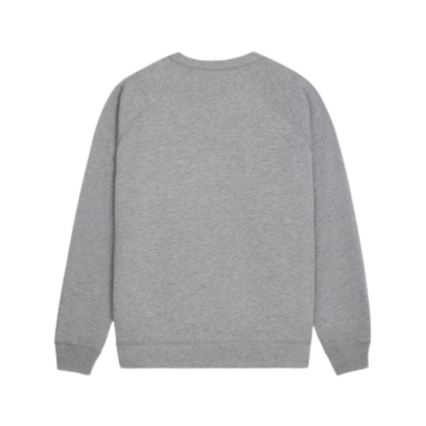 CELINE Sweat shirt col rond molleton coton gris logo noir blason