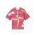 T-shirt col rond coton rouge grenadine imprimé Y2K Compass