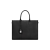 Sac Cabas Malaquais cuir veau noir logo argent