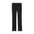 Pantalon évasé laine rayures noir marron