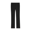 Pantalon évasé laine rayures noir marron