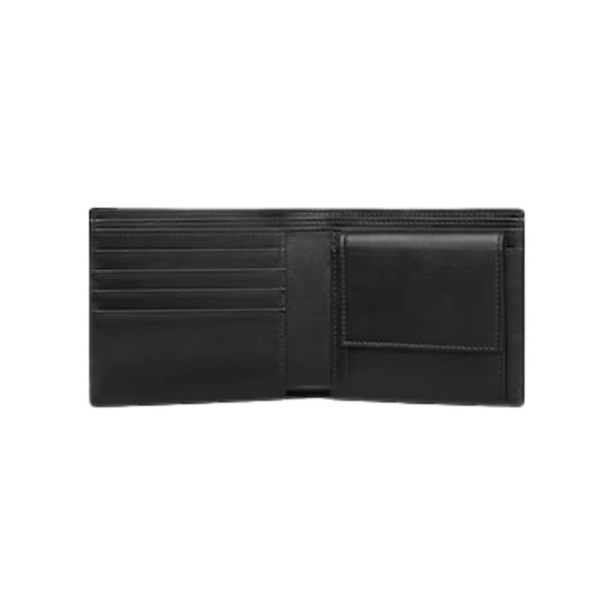 Portefeuille monnaie CELINE 2 volets cuir croco noir