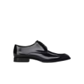 Derbies à lacets Tuxedo cuir taureau brillant noir