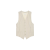 Gilet Costume gabardine laine écru rayure noir