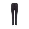 Pantalon slim sergé laine noire diagonal