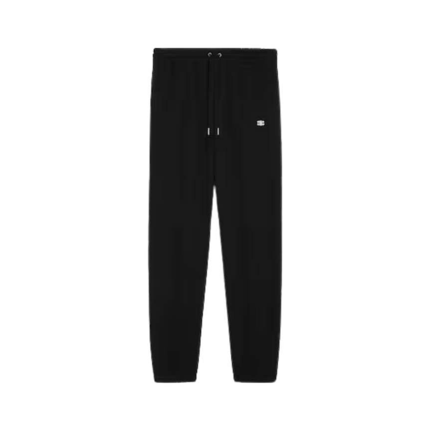 Jogging loose CELINE molleton coton cachemire noir Triomphe blanc