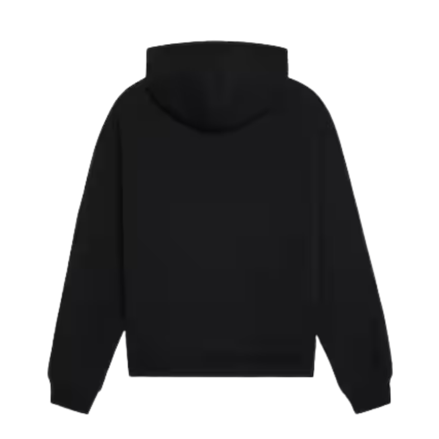 Sweat-shirt zippée CELINE Hoodie capuche molleton coton cachemire noir Triomphe blanc