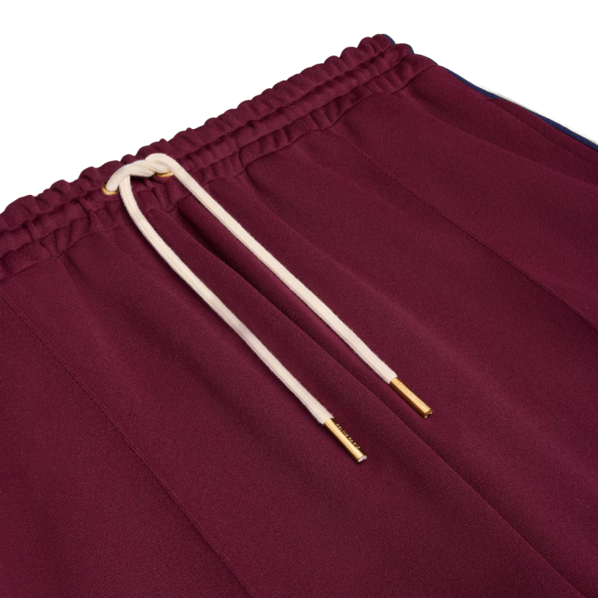 Jogging CELINE jersey nylon bordeaux bande écru