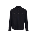 Chemise Western bouton pression denim coton noir