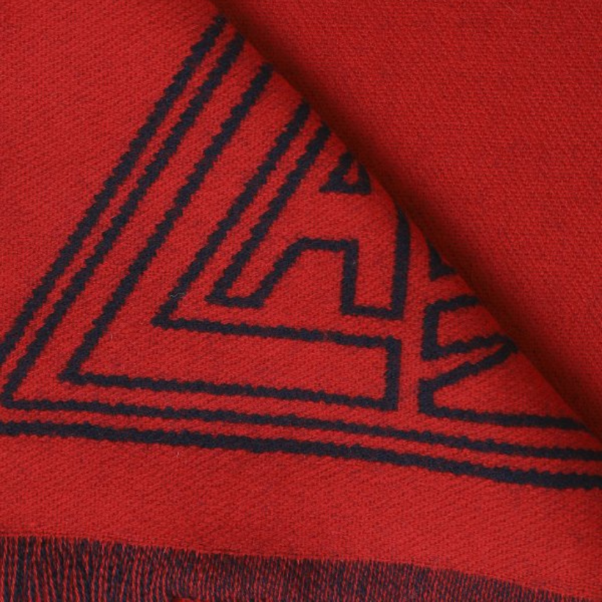 Echarpe laine LANVIN bleu marine rouge