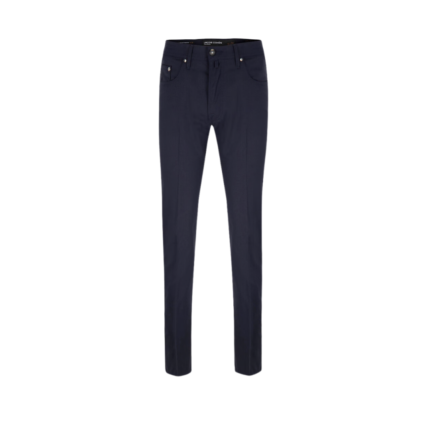 Pantalon JACOB COHEN Bard laine vierge bleu marine