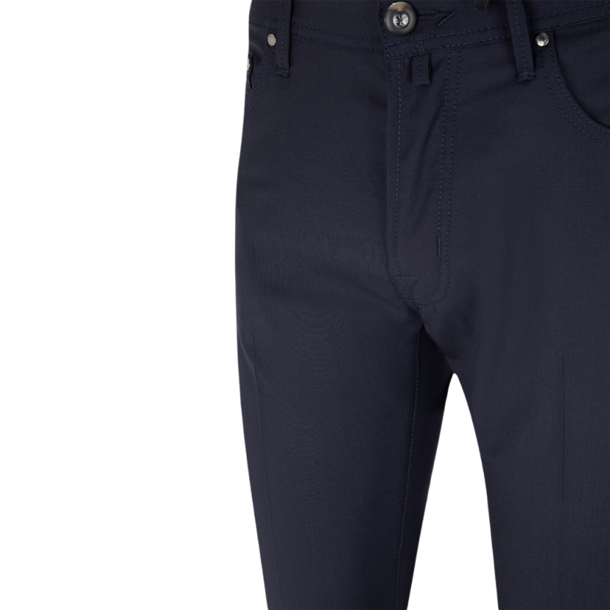 Pantalon JACOB COHEN Bard laine vierge bleu marine