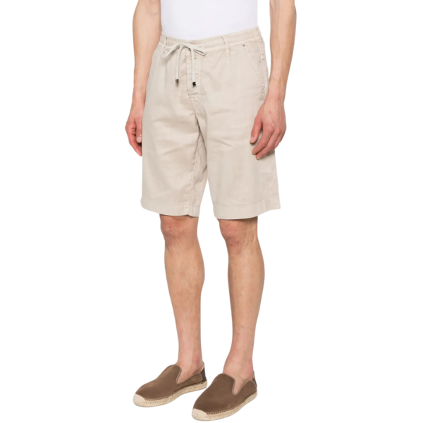 Short bermuda JACOB COHEN coton beige moyen taille élastique