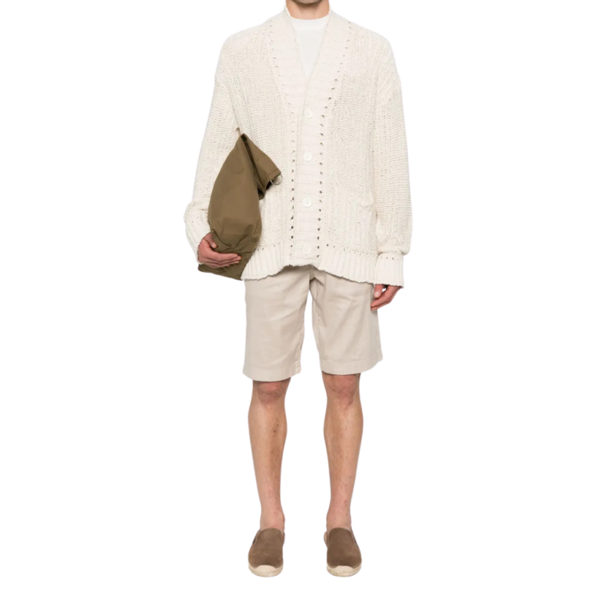 Short bermuda JACOB COHEN coton beige moyen taille élastique