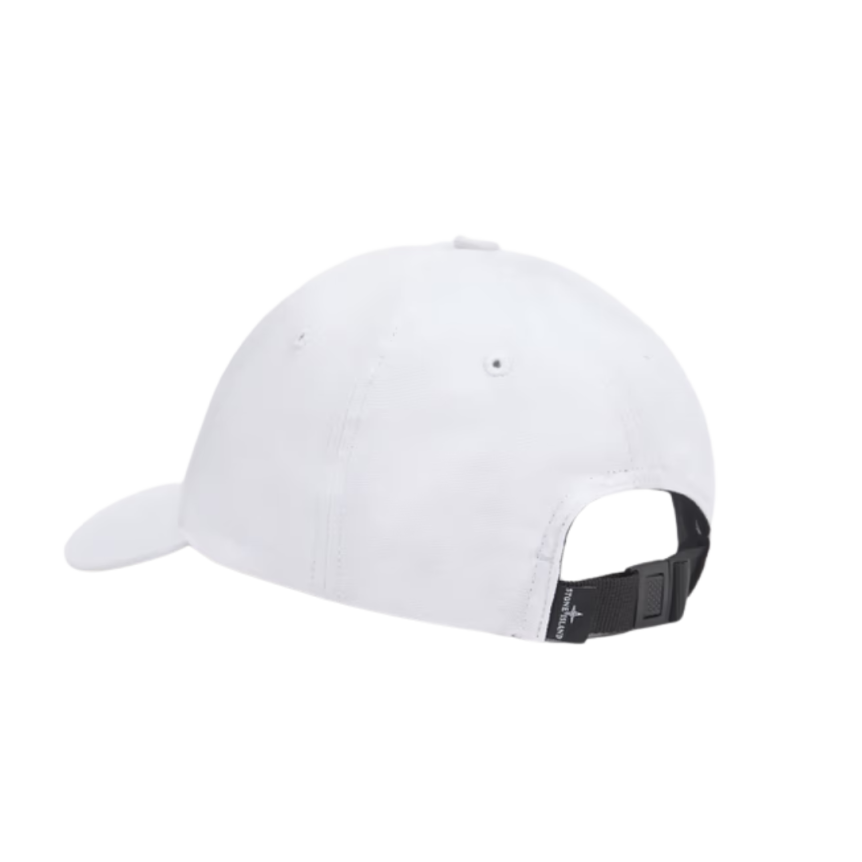 Casquette baseball STONE ISLAND coton reps blanc Compass