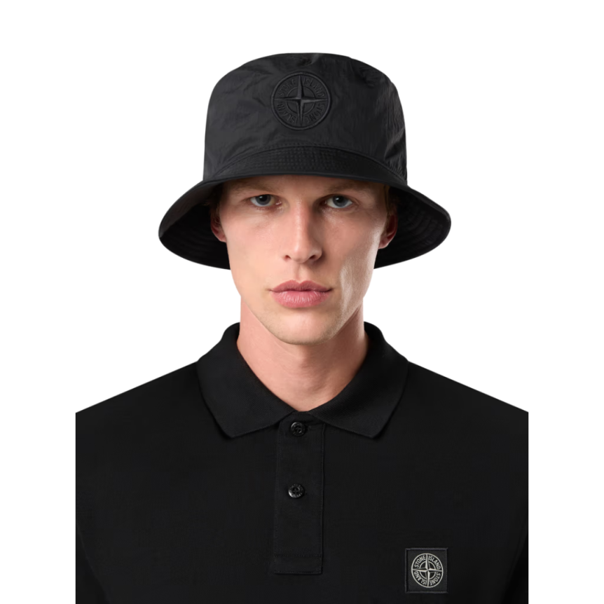 Bob STONE ISLAND nylon métal noir broderie Compass