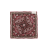 Pochette lin soie marron fleur rose