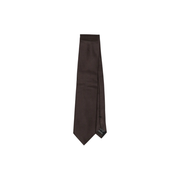 Cravate TOM FORD soie chevron marron