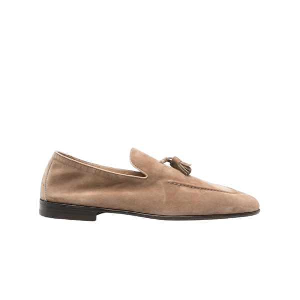 Mocassin BRUNELLO CUCINELLI à glands daim Marron Tobacco