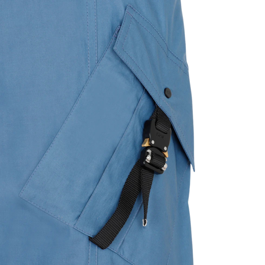 Pantalon DIOR coton bleu boucle Alyx