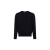 Pull col rond cachemire bleu marine broderie CD