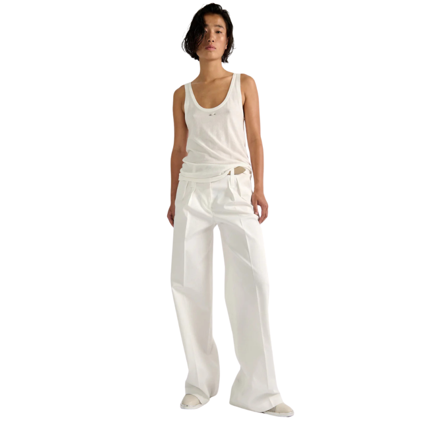 Top Débardeur BARBARA BUI coton modal écru piercing