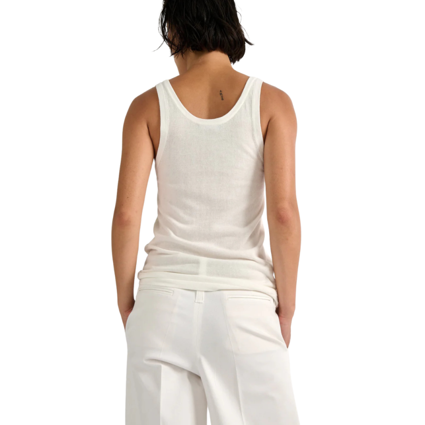 Top Débardeur BARBARA BUI coton modal écru piercing