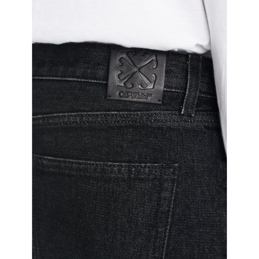Jean fuselé OFF White denim coton noir vintage black arrow