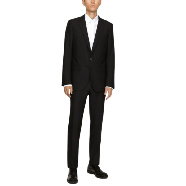 Costume DOLCE & GABBANA Martini laine soie bleu nuit