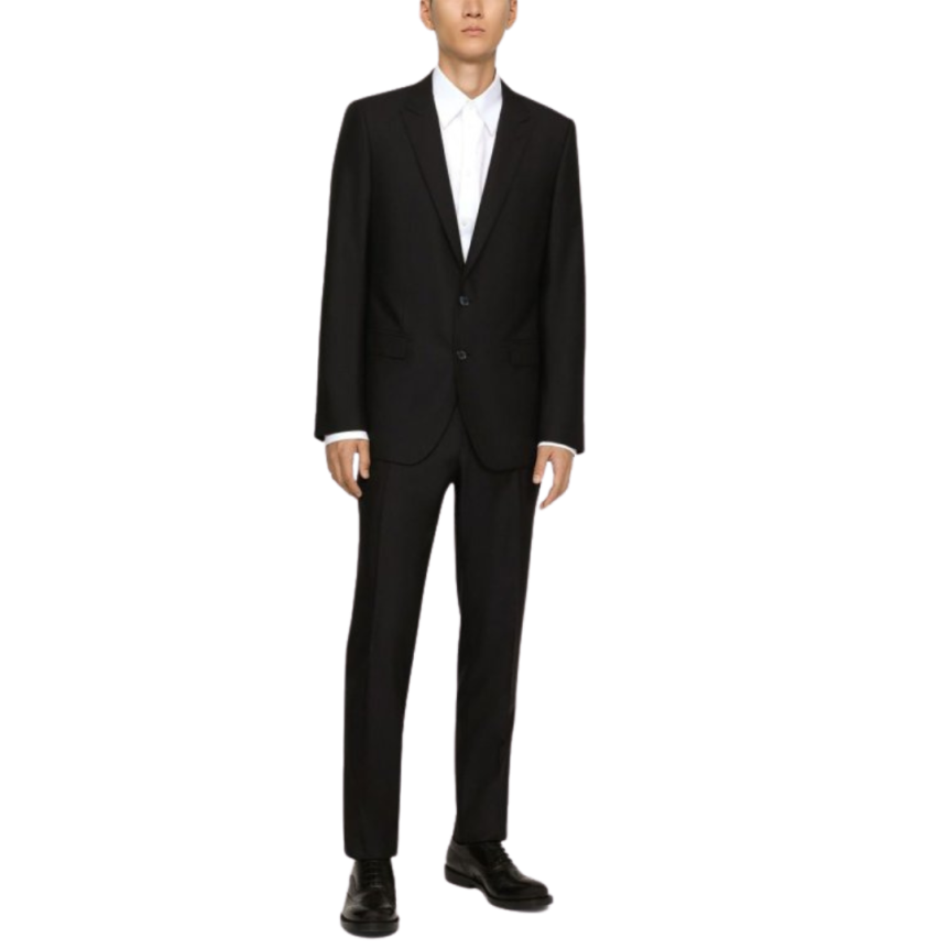 Costume DOLCE & GABBANA Martini laine soie bleu nuit