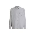 Veste Sur chemise pression tissu technique nylon gris étiquette