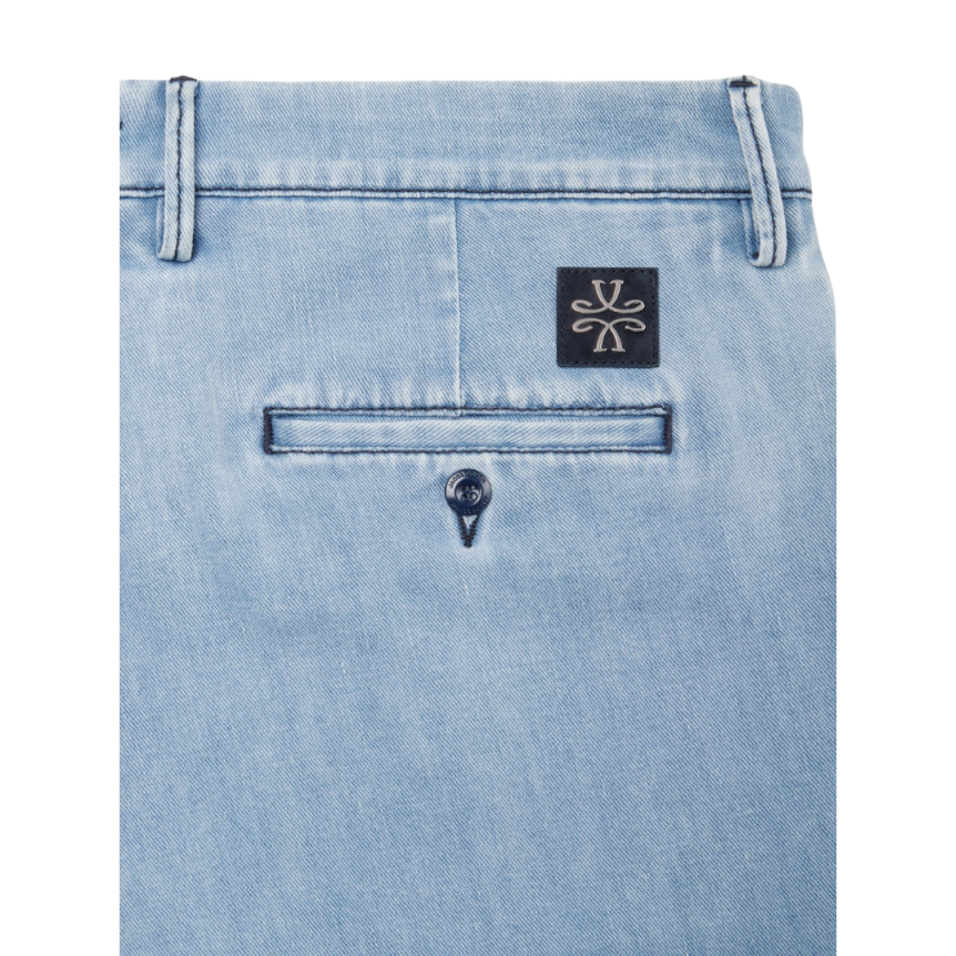 Pantalon chino JACOB COHEN Bobby slim denim power stretch bleu clair