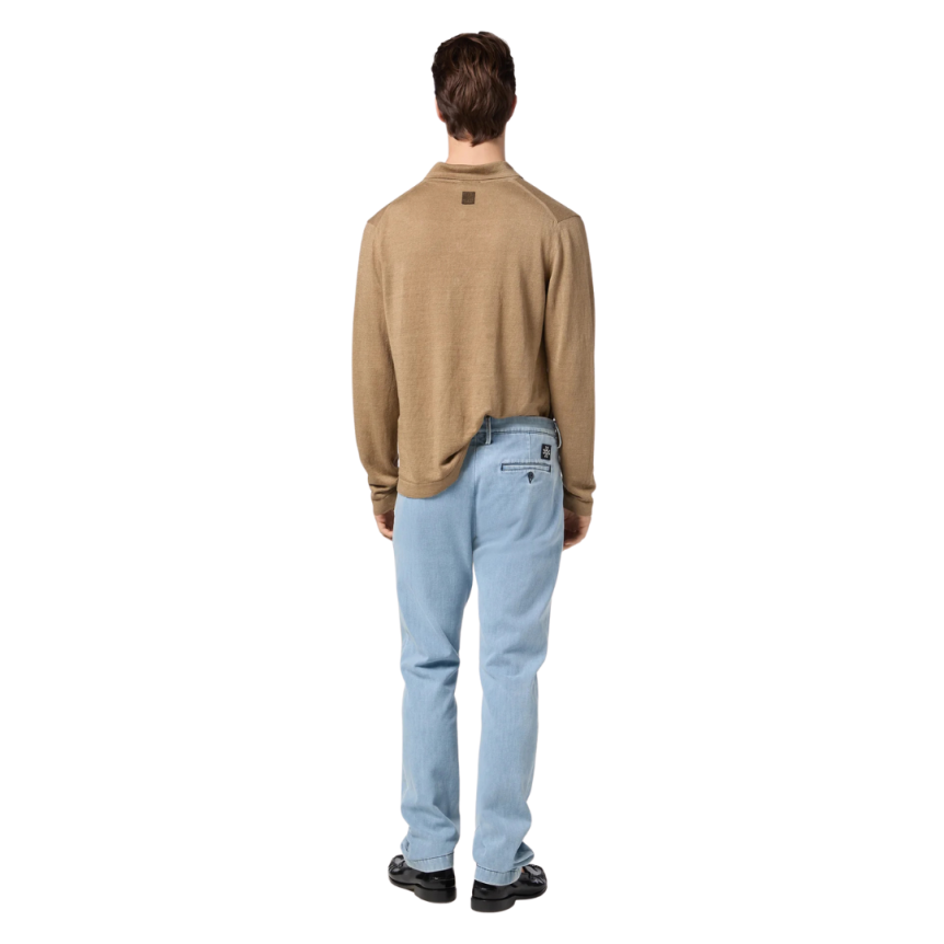 Pantalon chino JACOB COHEN Bobby slim denim power stretch bleu clair