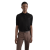 Polo soie noire broderie DG