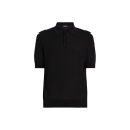 Polo soie noire broderie DG