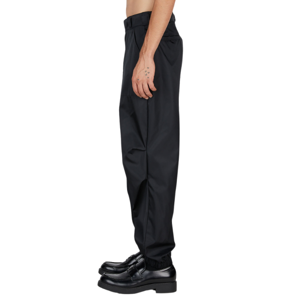 Pantalon PRADA Re nylon noir bas de jambe élastique