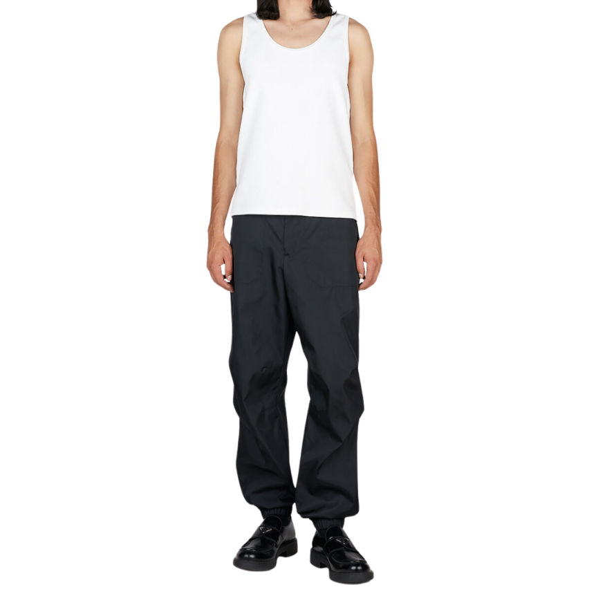 Pantalon PRADA Re nylon noir bas de jambe élastique