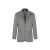 Veste droite laine prince de galles col cuir