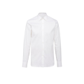 chemise cintrée popeline coton blanc col pointu