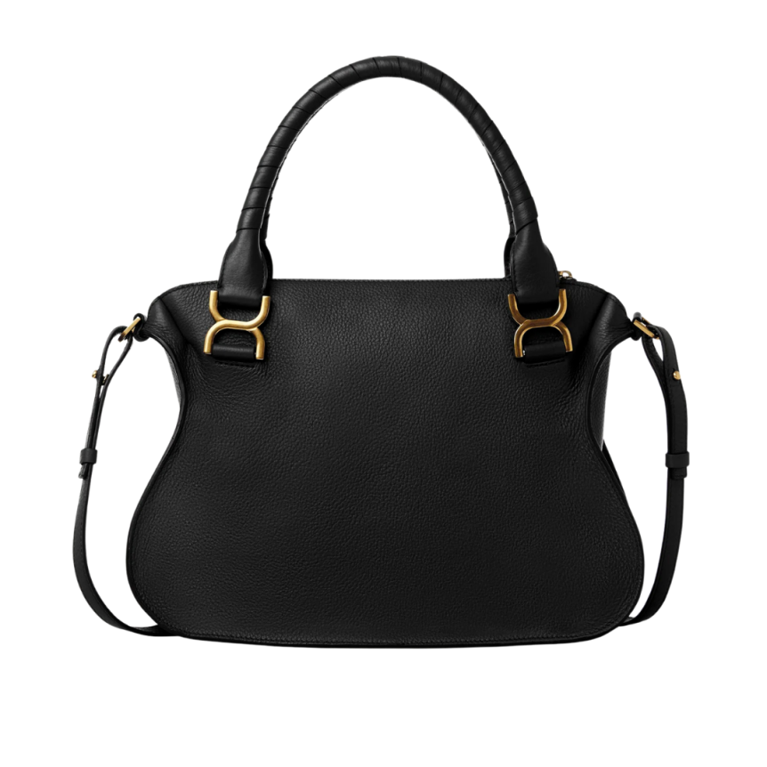 Sac porté épaule CHLOE Marcie cuir veau grainé noir