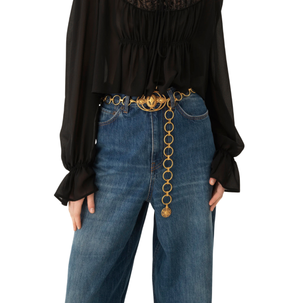 Ceinture CHLOE maillon rond laiton doré Amulet