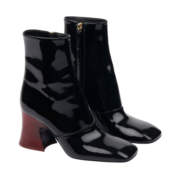 Bottines à talon CHLOE Janis cuir verni brillant