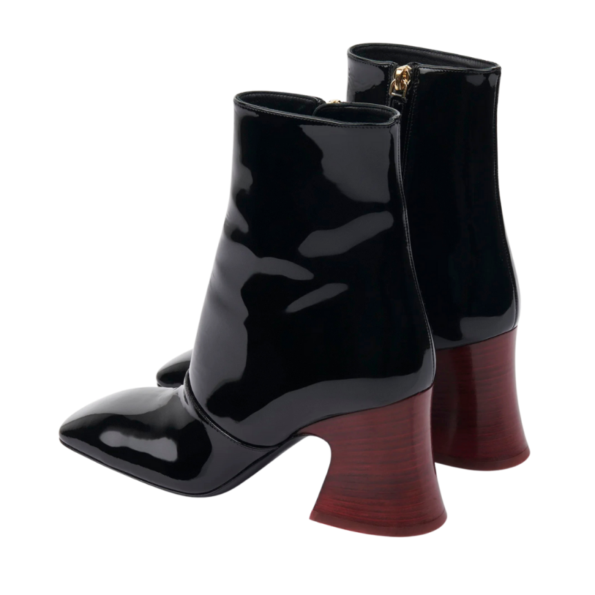 Bottines à talon CHLOE Janis cuir verni brillant